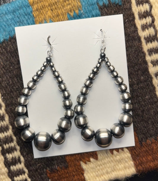 Navajo Pearl Hoop Earrings