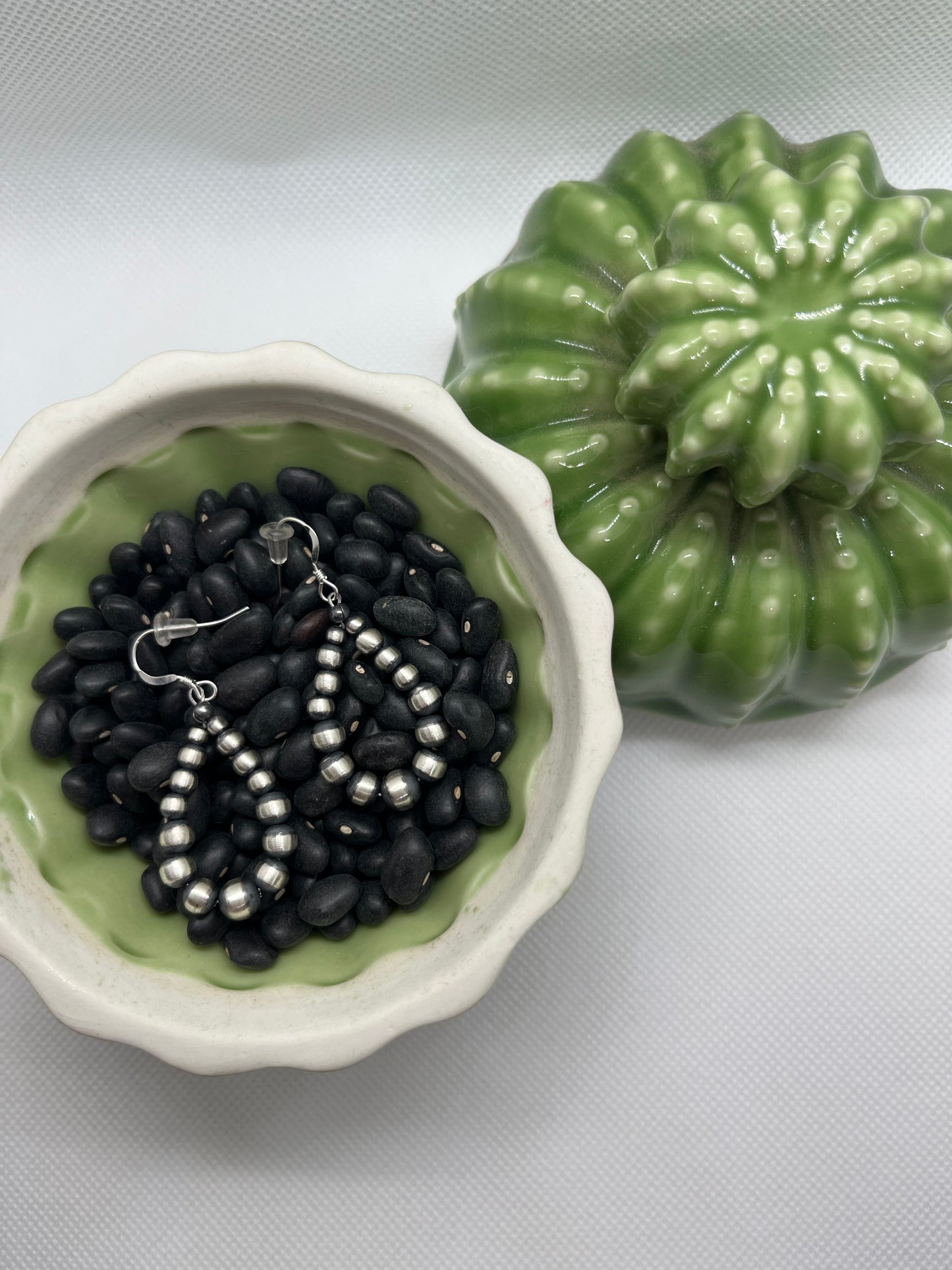 Navajo Pearl Hoop earring 2"