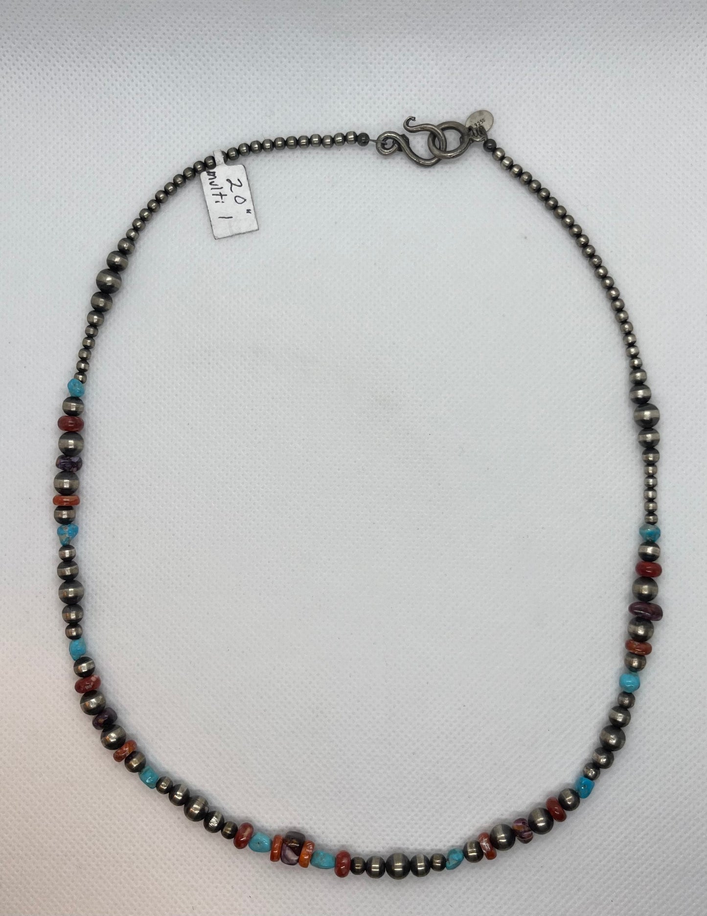 Multi color Navajo Pearl Necklace