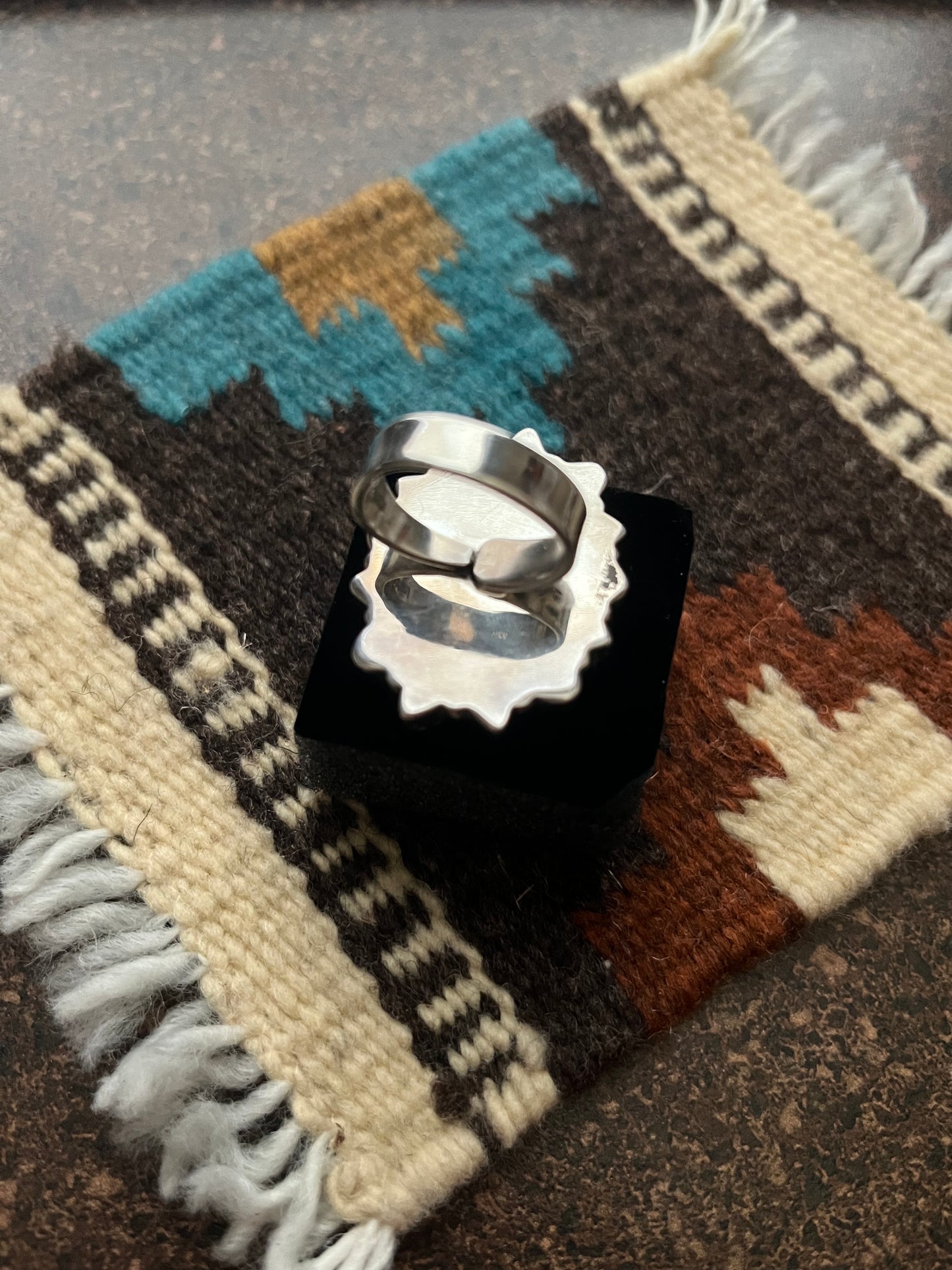 Turquoise and Wild Horse Adjustable Ring