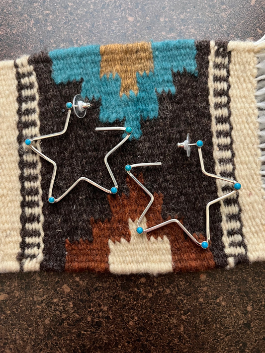 Star Hoop Earrings