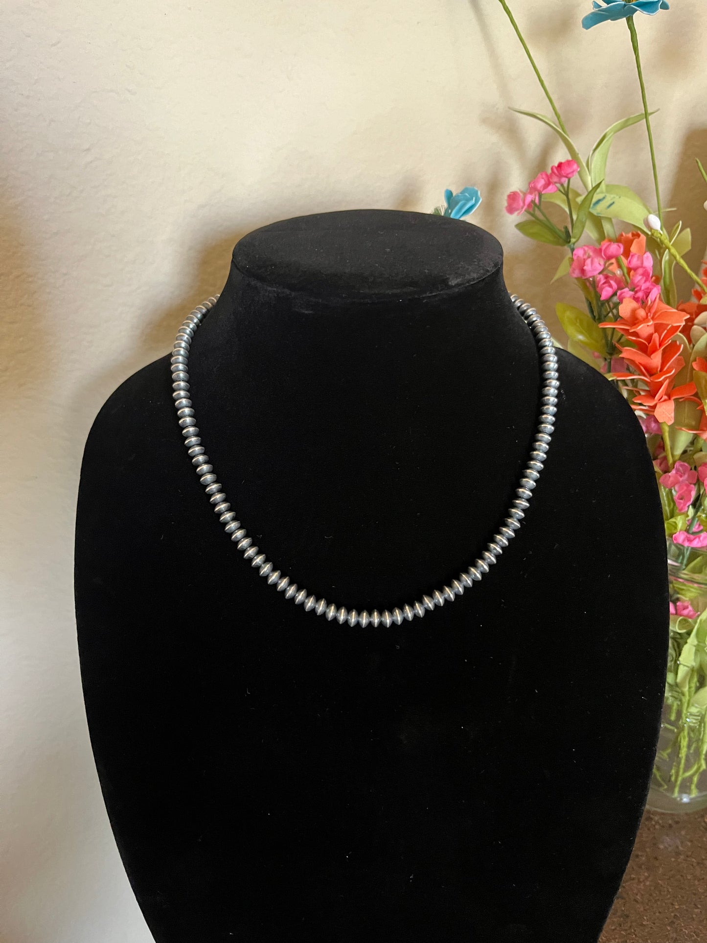 6MM Saucer Necklace 18"