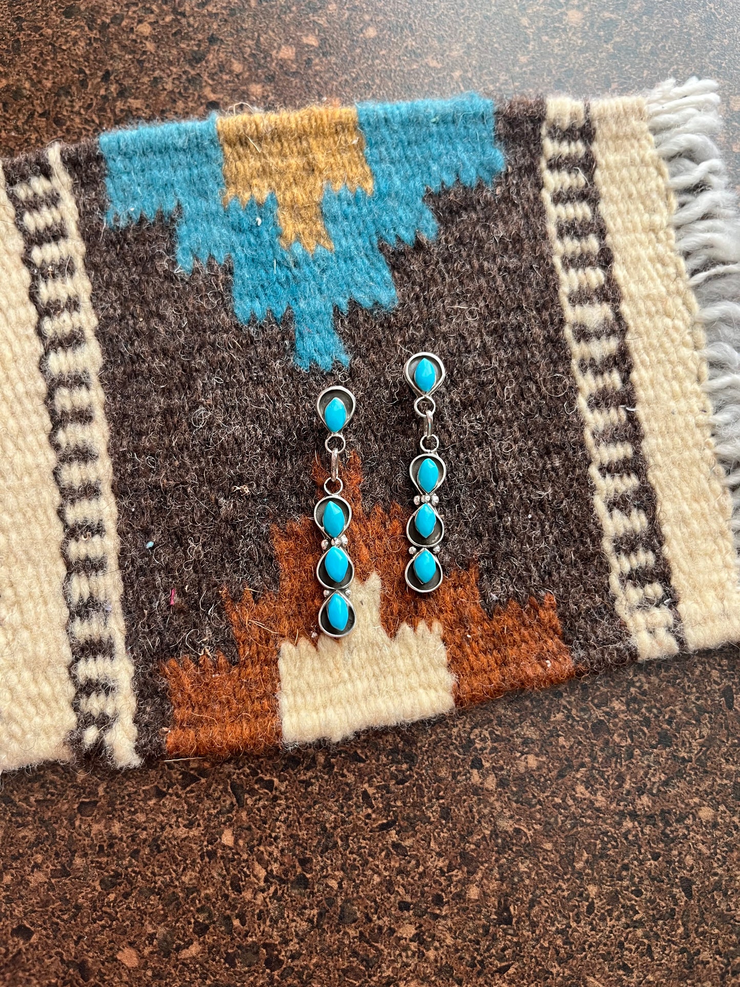 Pointed Oval Drop Earrings