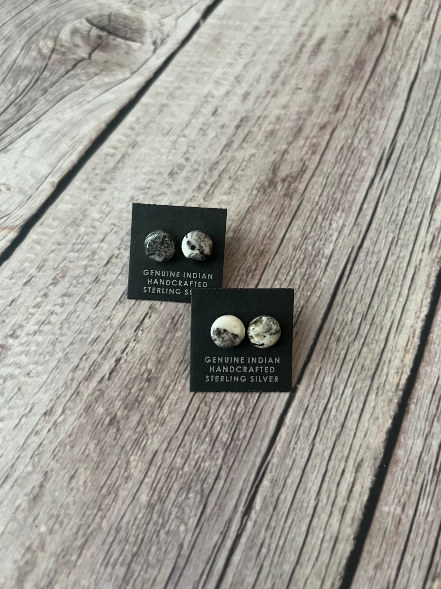 White Buffalo Stud Earrings