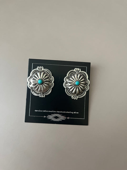Concho and Turquoise Earrings