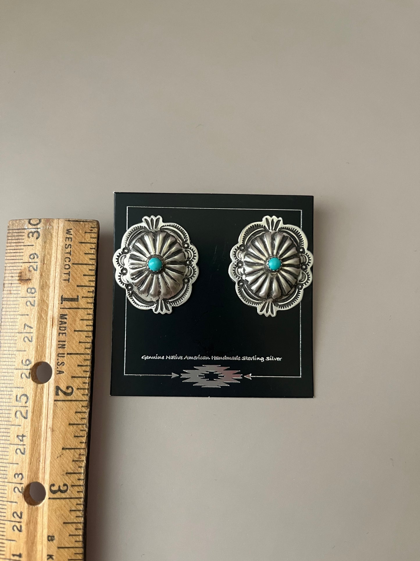 Concho and Turquoise Earrings