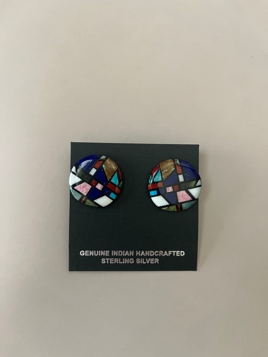 Multicolored Inlay Earrings