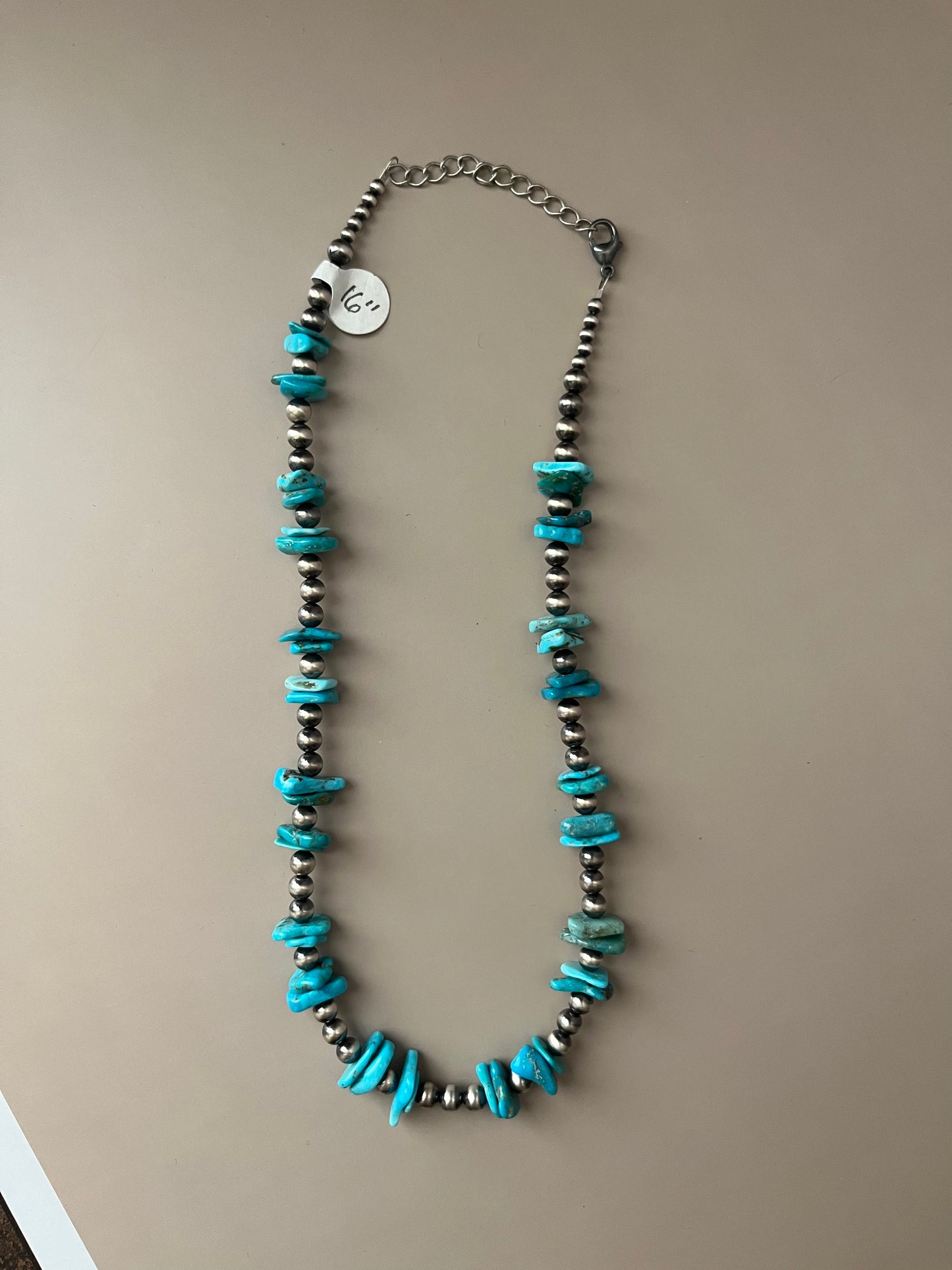 Chunky Turquoise and Navajo Pearl Necklace