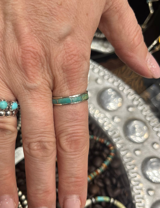 4 Stone Inlay Band