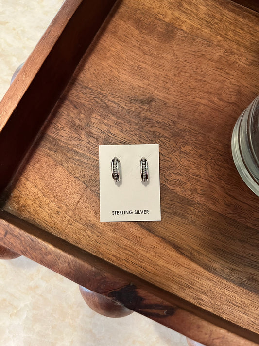 Sterling Silver Twisted Wire Hoops