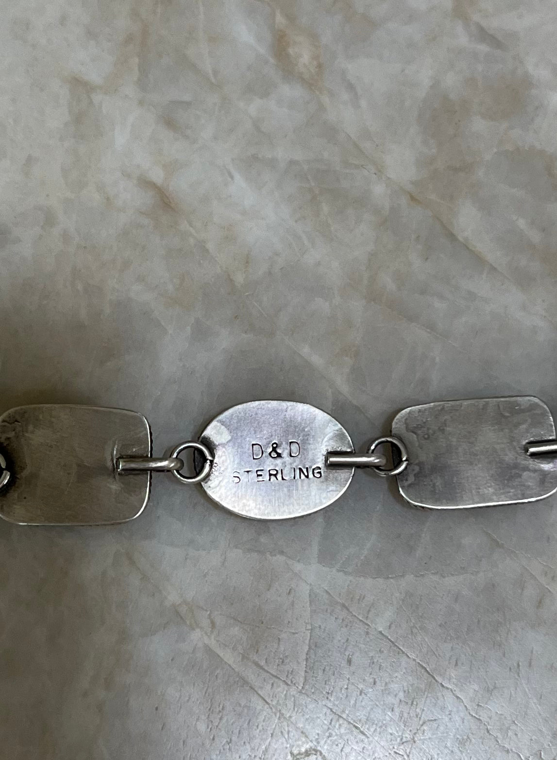 Stamped Lariat Navajo Made Necklace