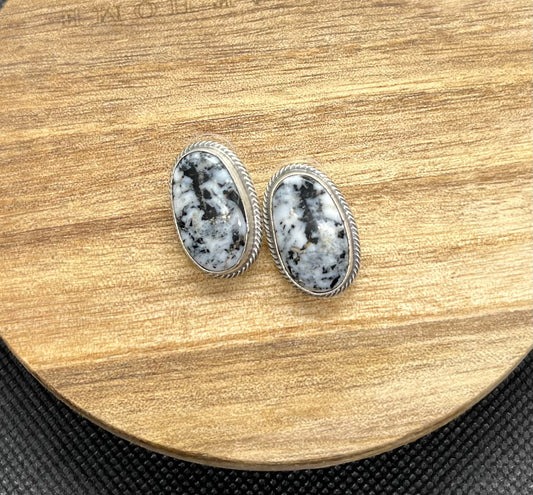 White Buffalo Stud Earring