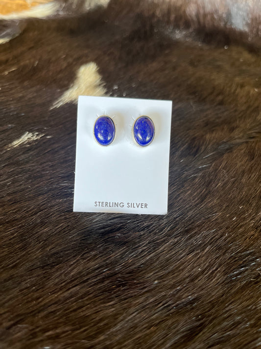 Lapis Stud Earrings