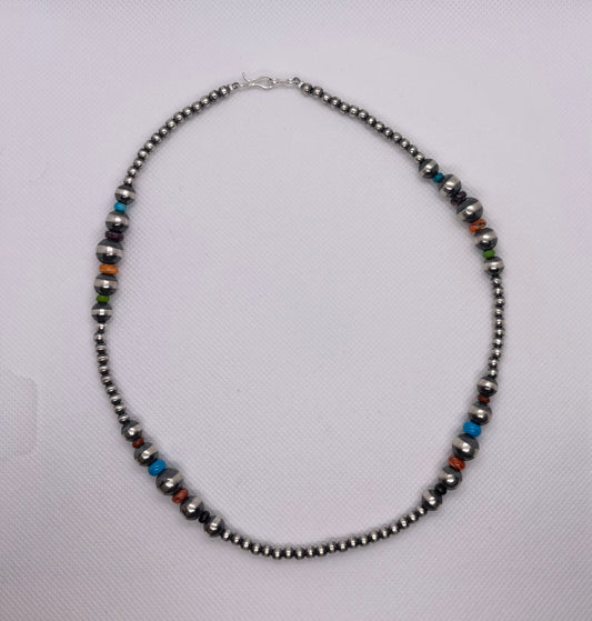 Multicolor 18" Navajo pearl Beaded Necklace