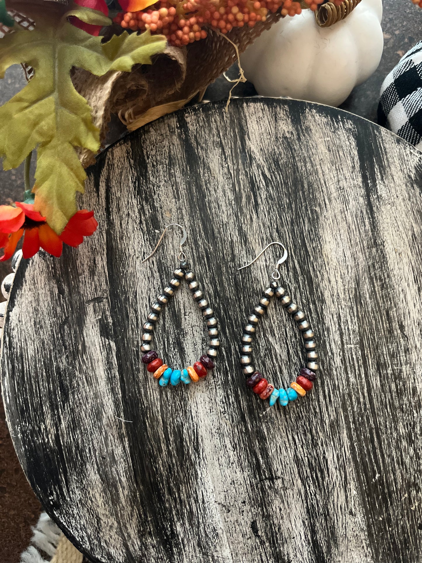 Multi Color Beaded Earrings