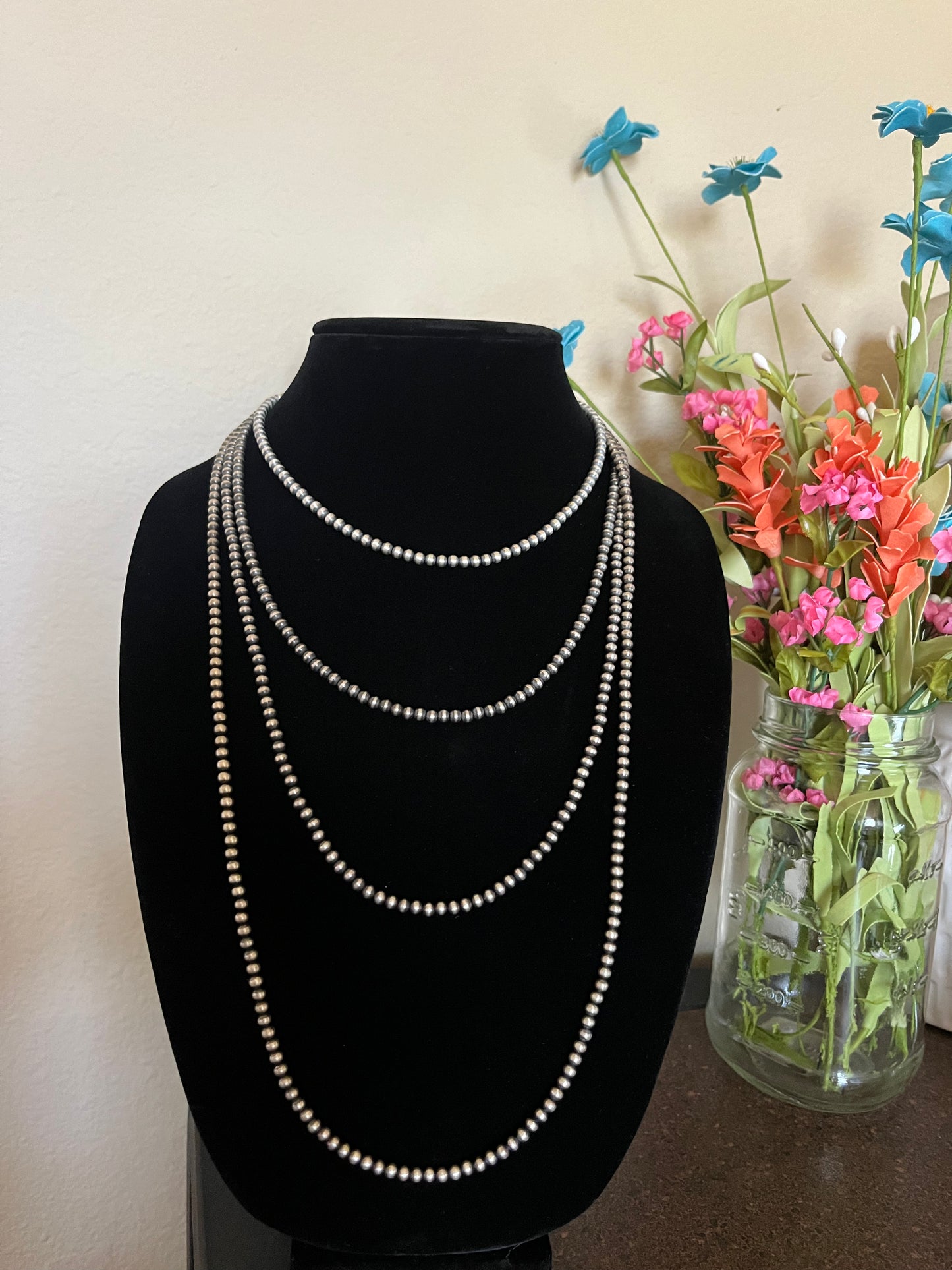 4MM Navajo Pearl Necklaces