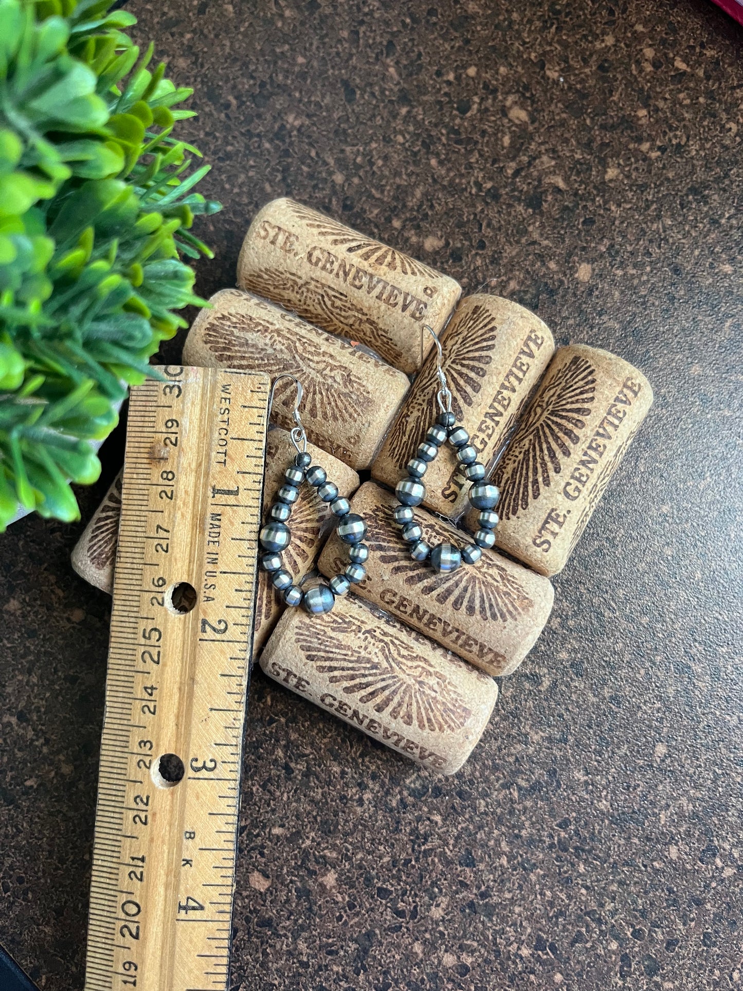 Mixed Beaded Small Navajo Pearl Earrings