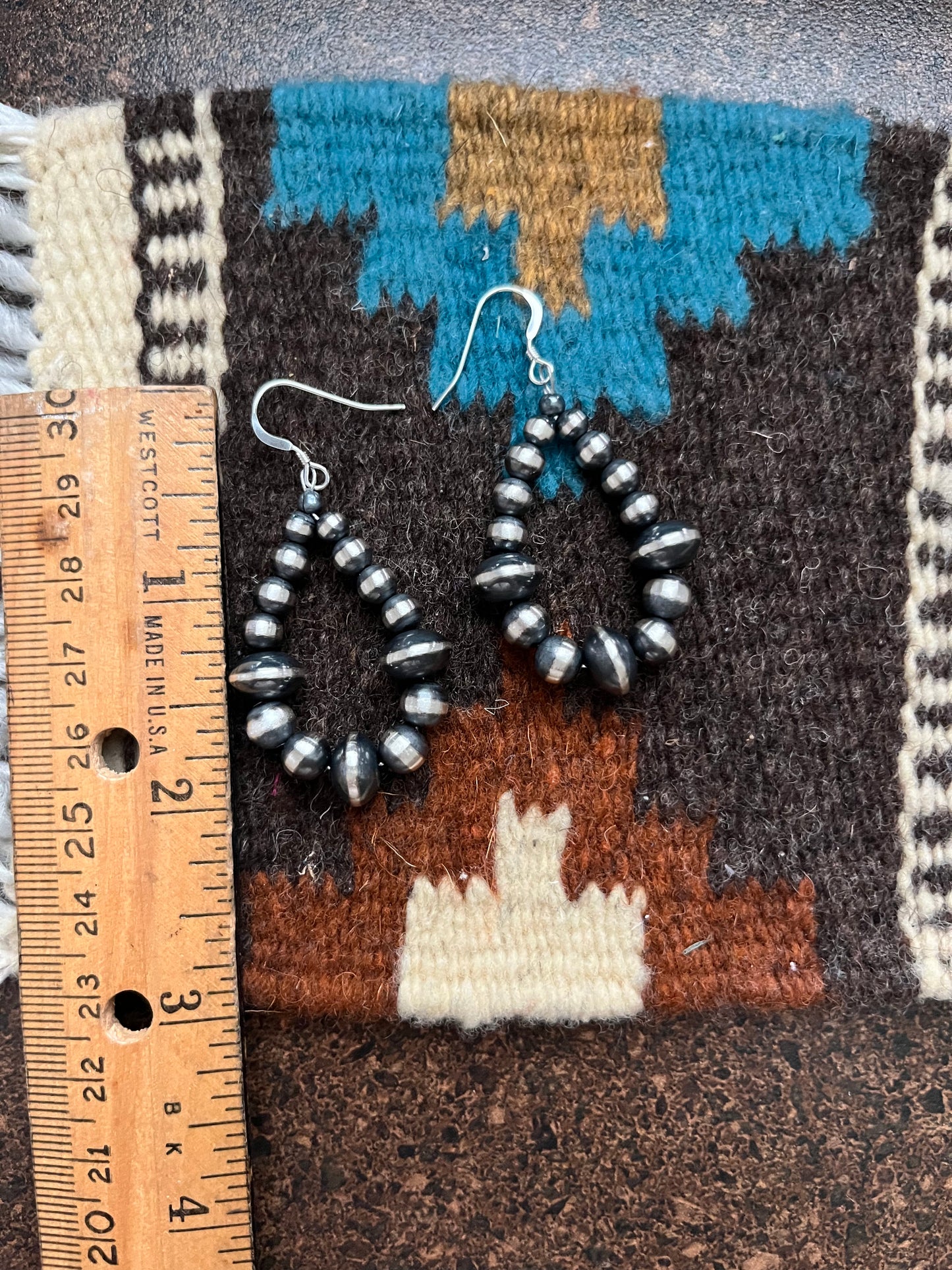 Navajo Pearl and Saucer Earrings