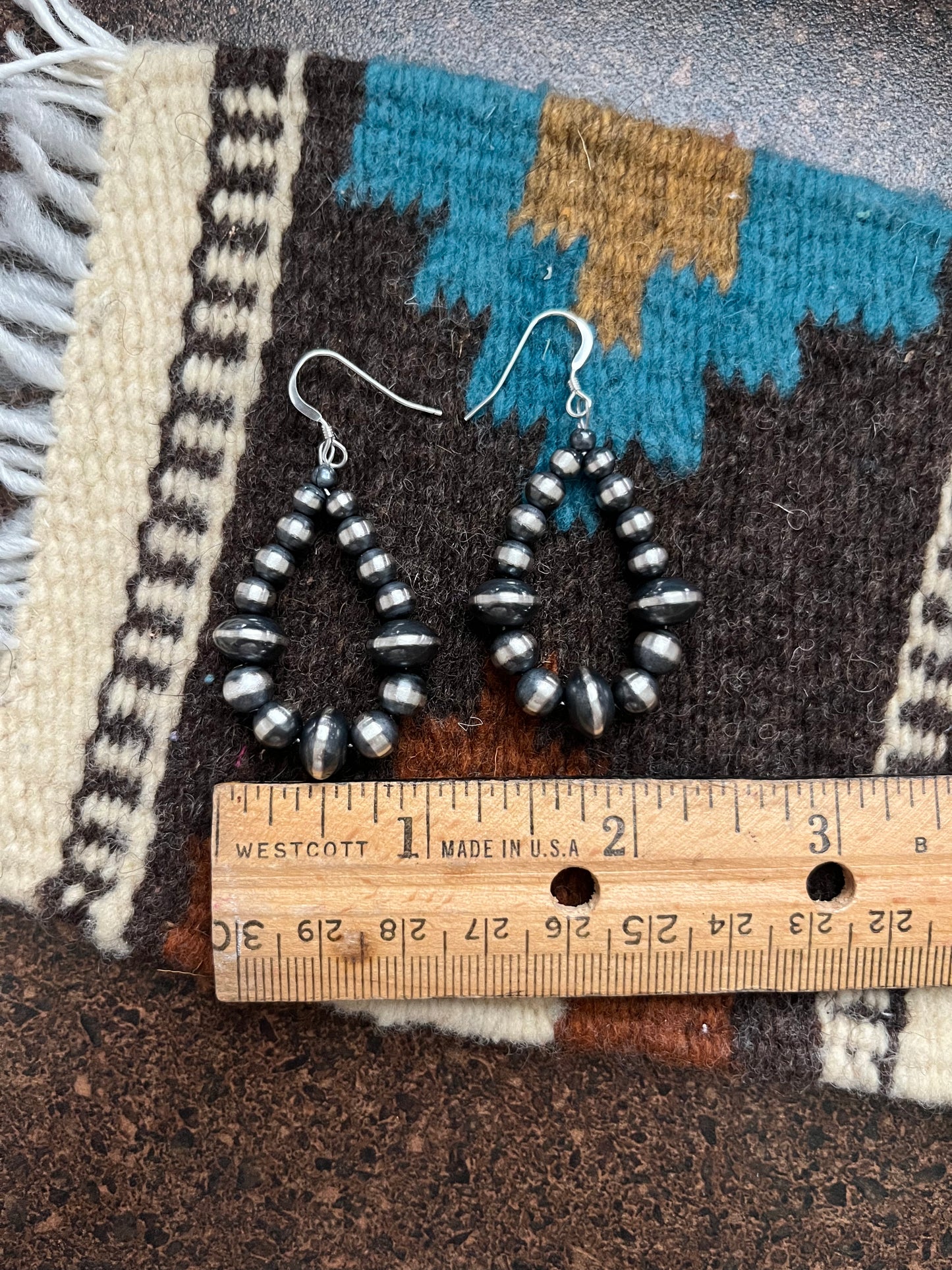 Navajo Pearl and Saucer Earrings