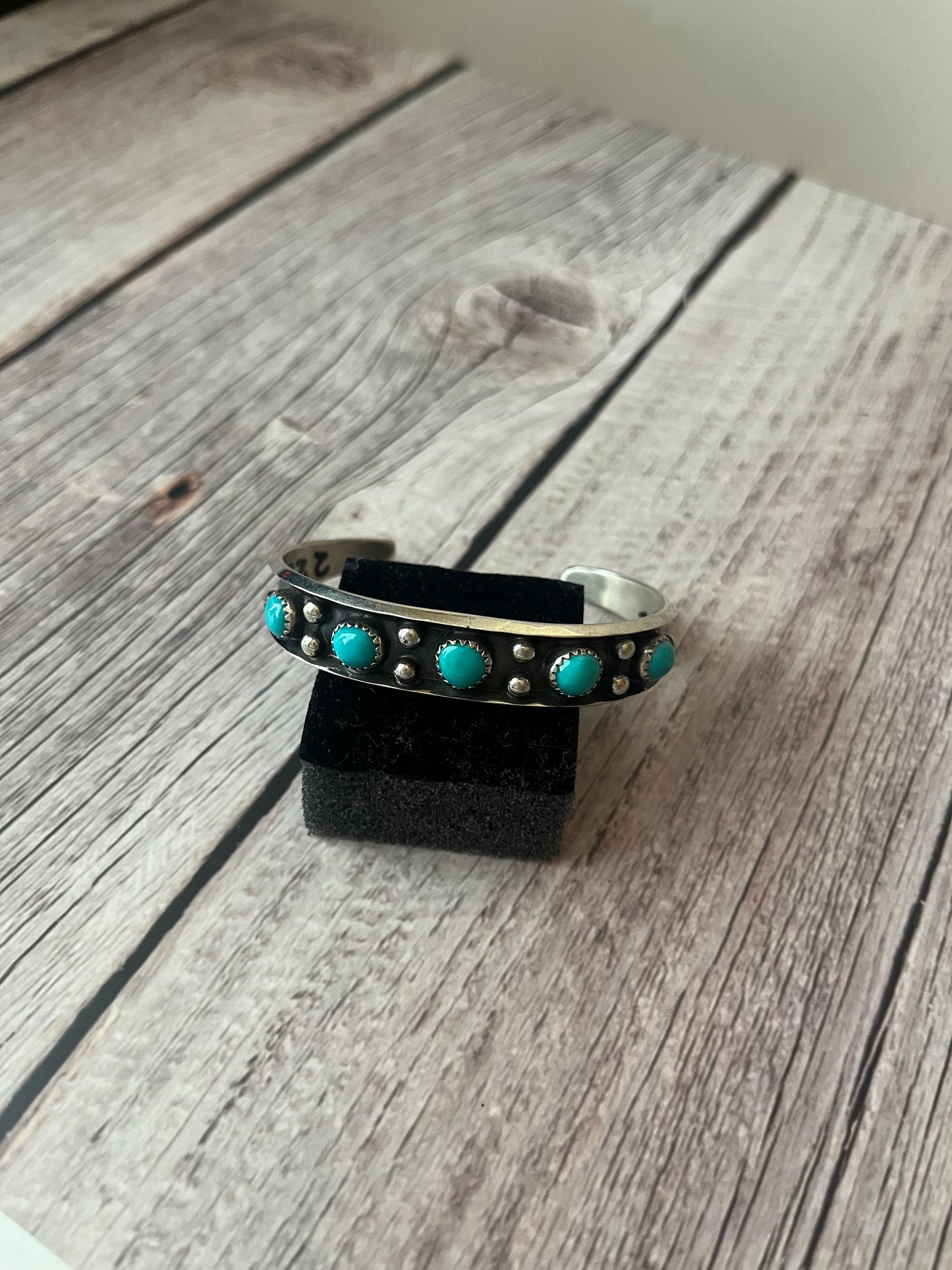 Cuff Bracelet with Turquoise Accent