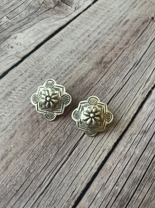 Concho Stud Earrings