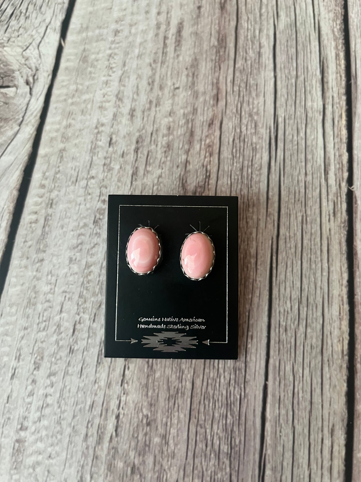 Pink Conch Oval Studs