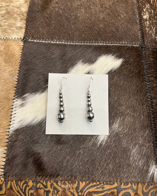 Linear Navajo Pearl Earrings